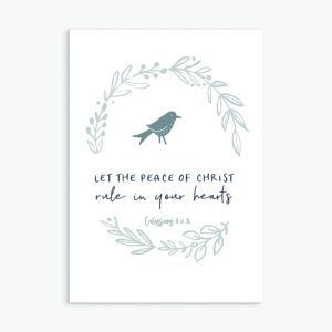 Let The Peace of Christ greeting card (Calm)