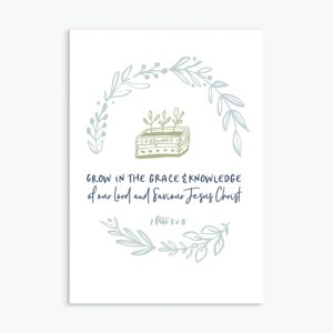 Grow in the Grace greeting card (Calm)