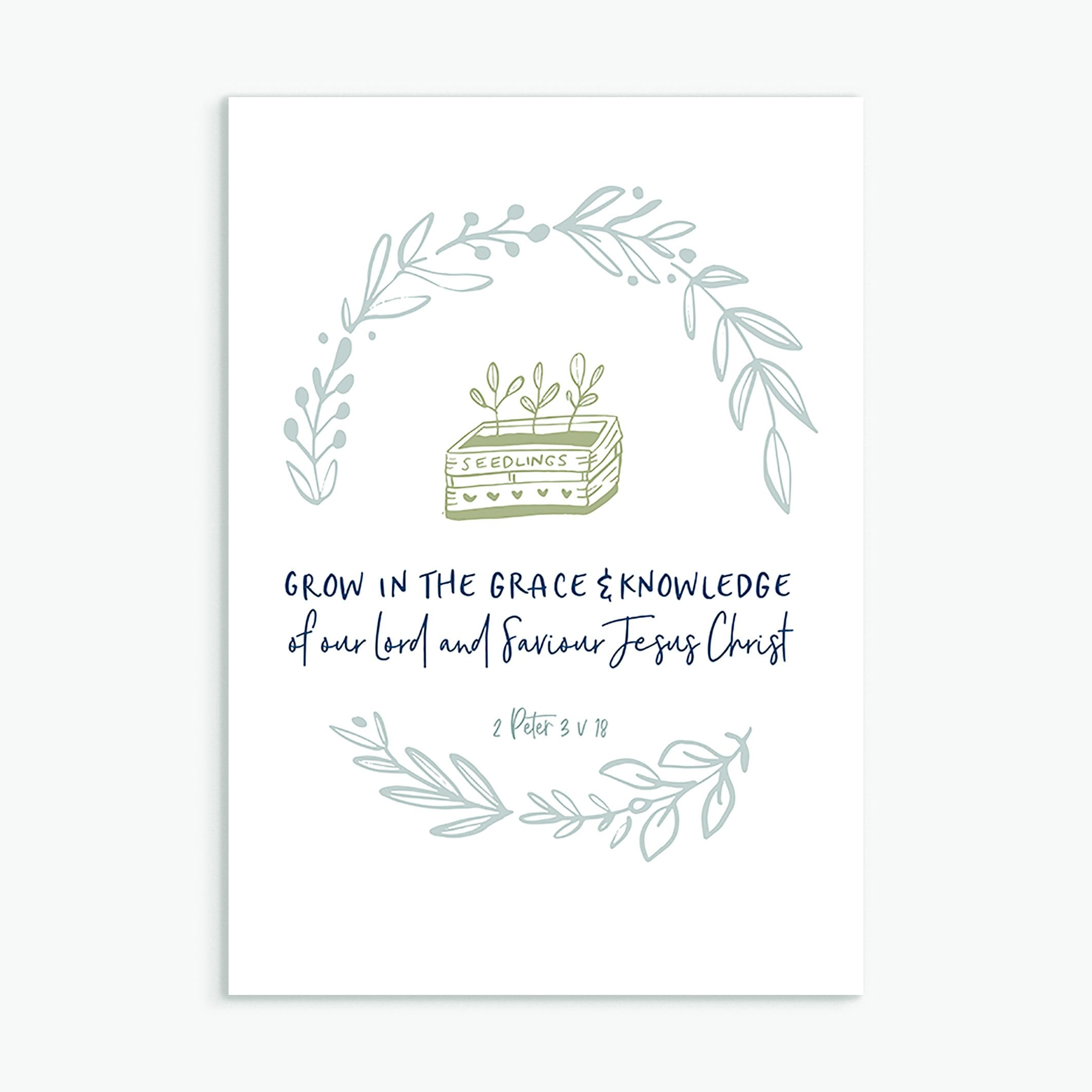Grow in the Grace greeting card (Calm)