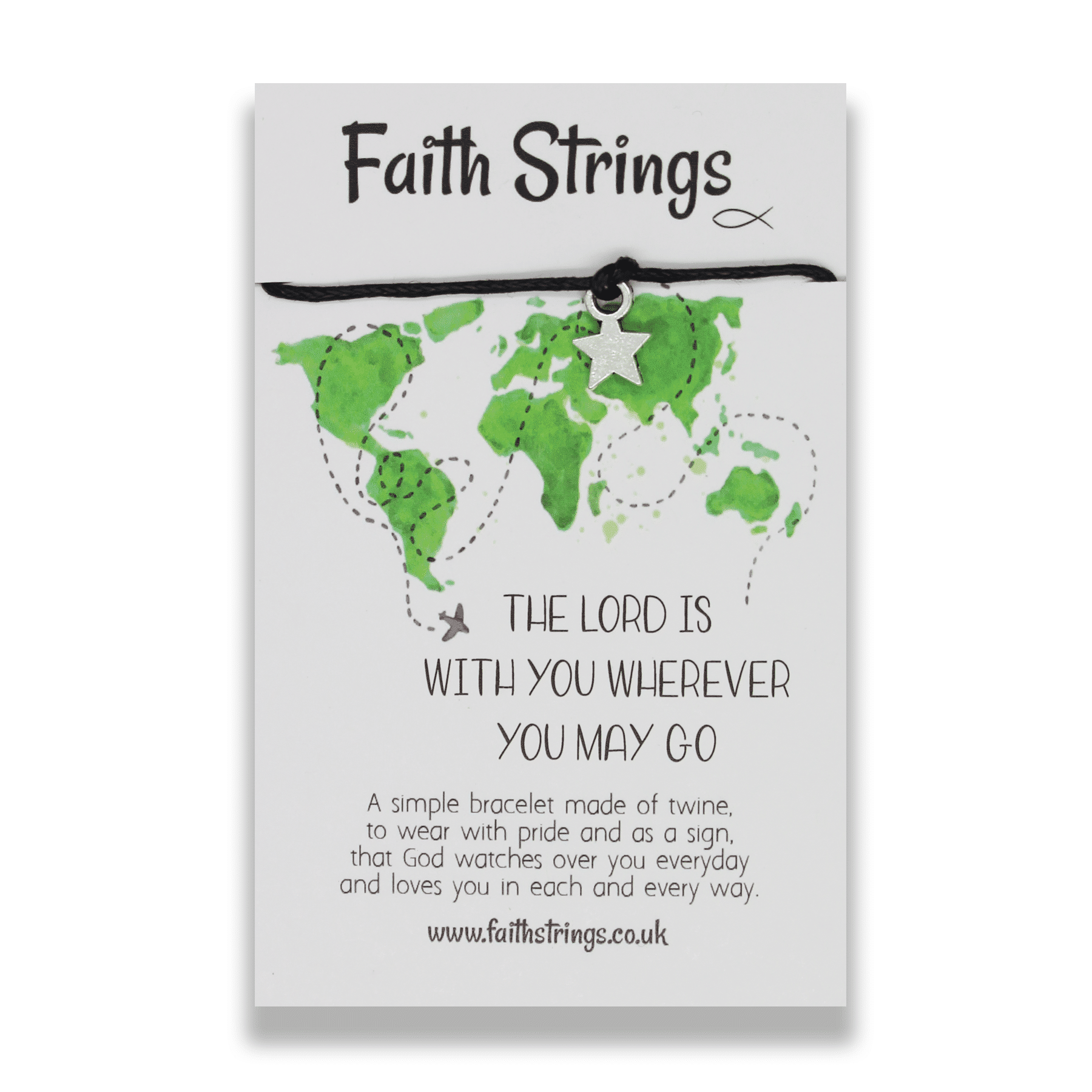 Wherever You May Go Faith String Bracelet