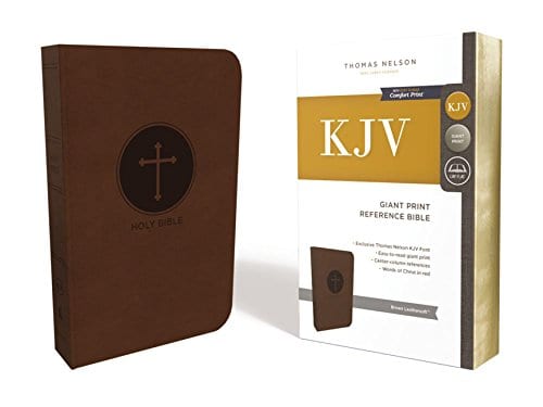 KJV Reference Bible, Brown, Giant Print, Red Letter Ed.