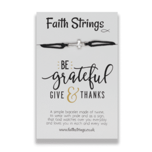 Be Grateful & Give Thanks Faith String Bracelet