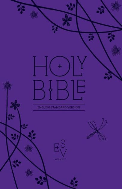 ESV Anglicized Compact with Zip, Purple Imitation Leather