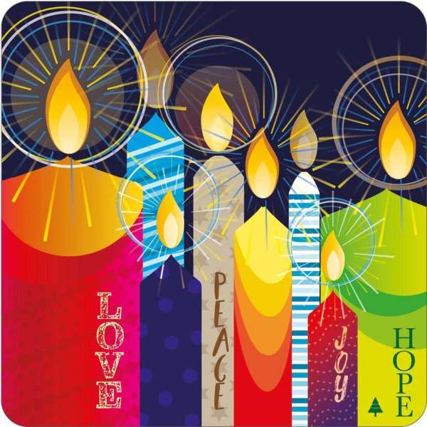 Candles Christmas Coaster