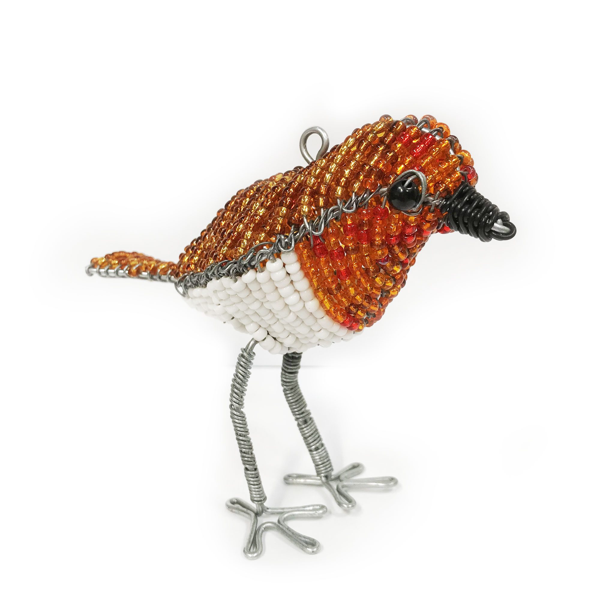 Beaded Robin Handmade Christmas Decoration
