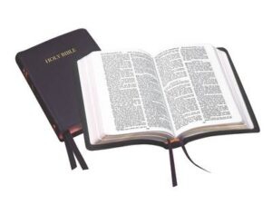 KJV Royal Ruby Calfskin Leather, Black