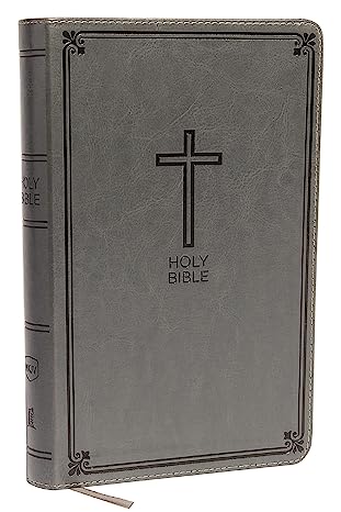 NKJV Deluxe Gift Bible, Gray Leathersoft