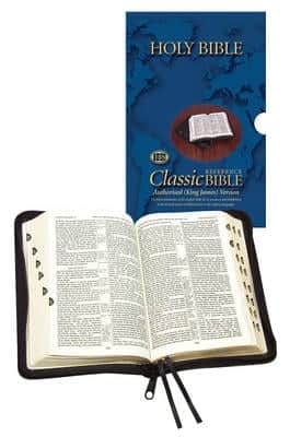 Holy Bible  - Classic  with Zip and Thumb Index: Calfskin Medium Sized Centre Reference: Authorised (King James) Version