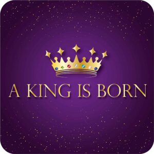 A King is born Christmas Coaster