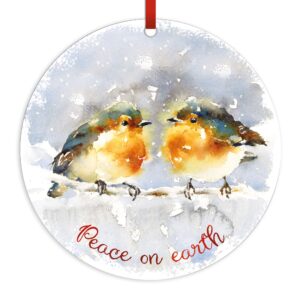 Robins Ceramic Christmas Decoration