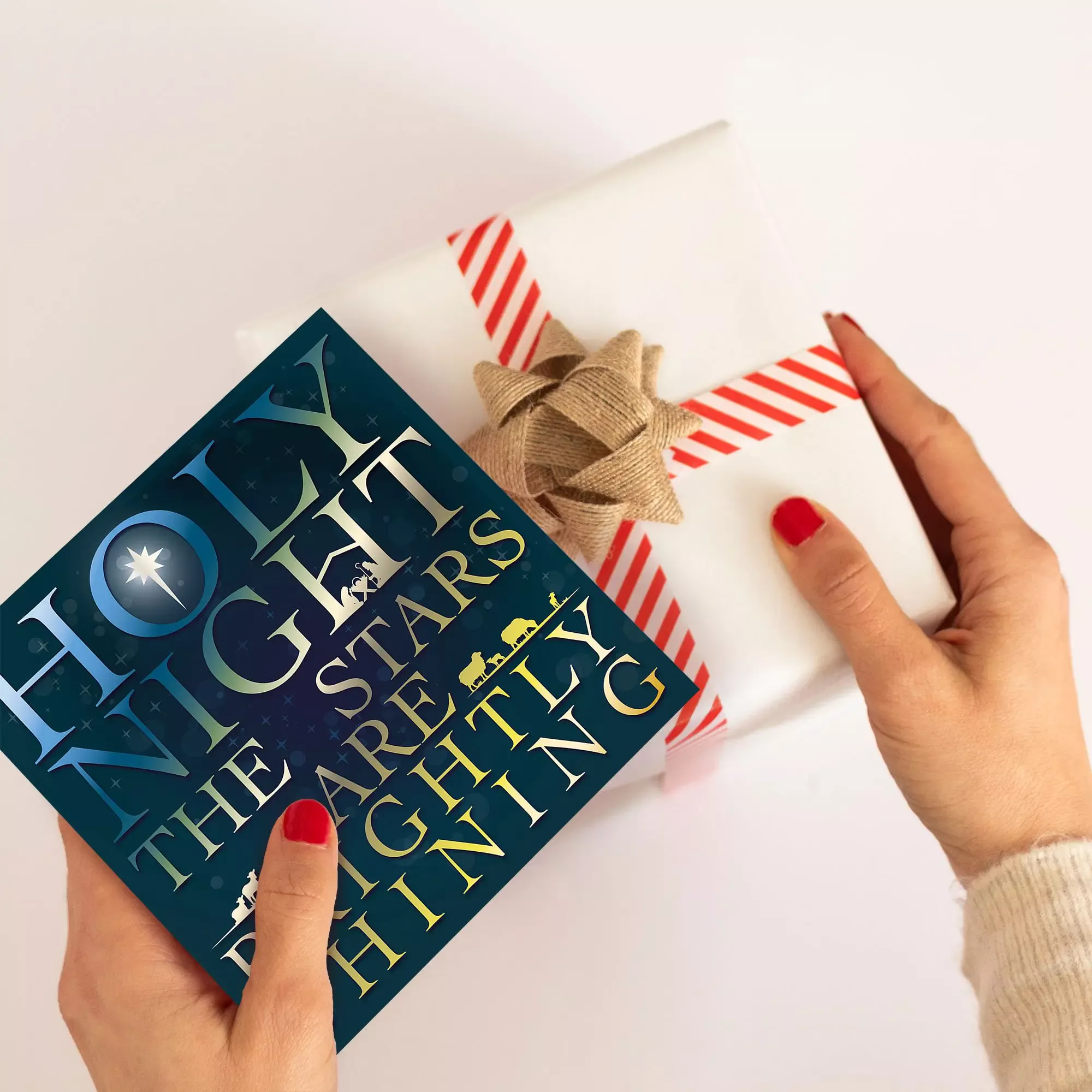 Holy Night Luxury Christmas Card (pack of 10) - Image 3