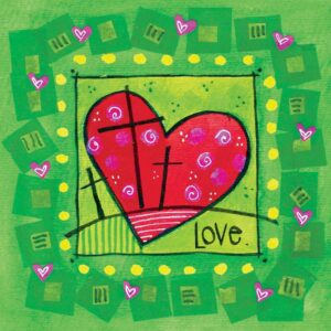 Easter Heart Easter Cards (pack of 5)