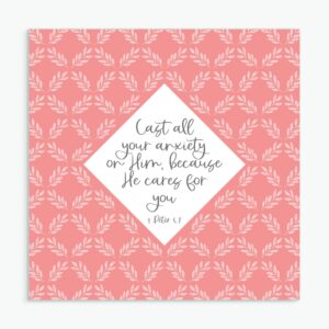 Cast All Your Anxiety Square Card
