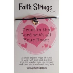 Trust Lord Heart Faith Strings Bracelet