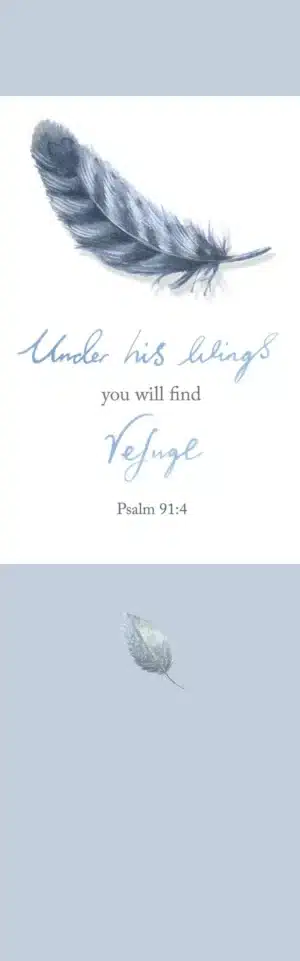 Under His Wings Bookmark (Forget-Me-Not)