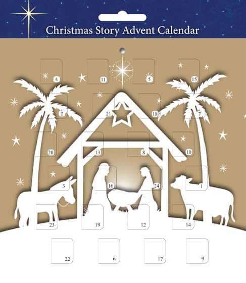Nativity outline Advent Calendar- Stone Colour