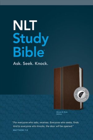 NLT Study Bible, Brown Slate, Indexed