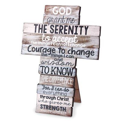 Serenity Prayer Stacked Words Cross