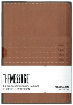 Message Bible, Personal Size, Saddle Tan