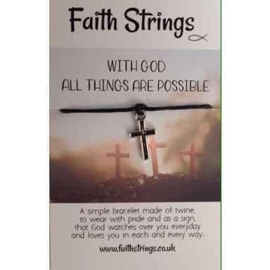 God All Things Possible Faith String Bracelet