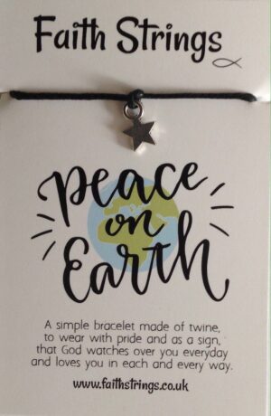 Peace on Earth Faith String Bracelet