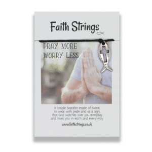 Pray More, Worry Less Faith String Bracelet
