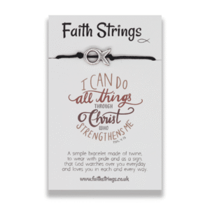Christ Strengthens Me Faith String Bracelet