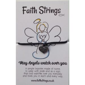 Angels Watch Over Faith String Bracelet