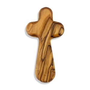 Olivewood Holding Cross (single)