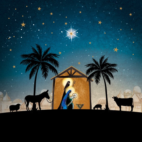Nativity Silhouette Christmas Cards Premier Lifeline