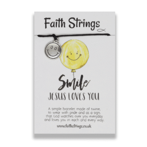 Smile Jesus Loves You Faith String Bracelet
