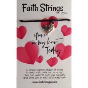 You're in My Heart Today Faith String Bracelet