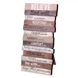 Believe Stacked Word Art