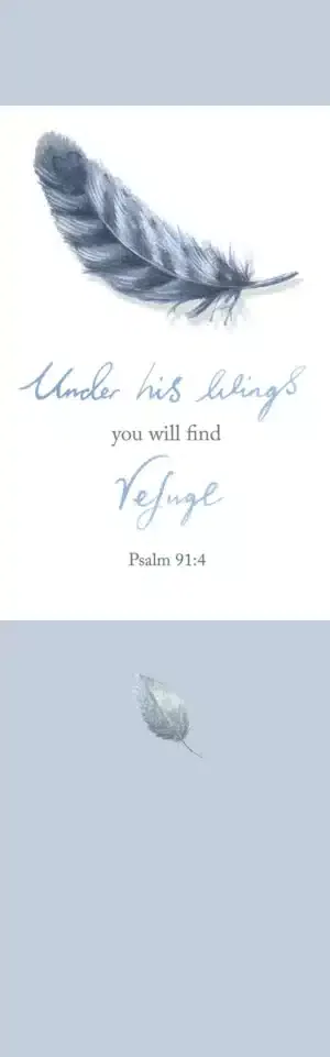 Under His Wings Bookmark (Forget-Me-Not)