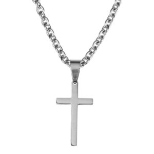 Cross on 24" Stainless Steel Chain