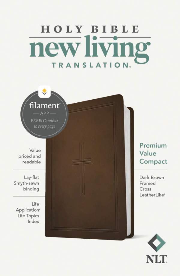 NLT Premium Value Thinline Bible, Filament Edition, Brown