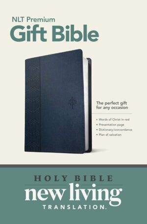 NLT Premium Gift Bible, Blue, Red Letter