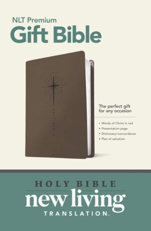 NLT Premium Gift Bible, Red Letter, LeatherLike, Star Cross