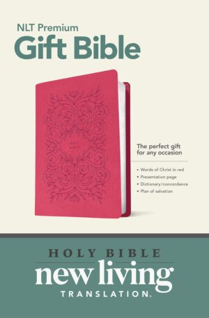 NLT Premium Gift Bible, Red Letter, LeatherLike, Very Berry