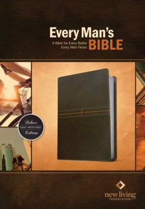 NLT Every Man's Bible, LeatherLike, EastWest Grey