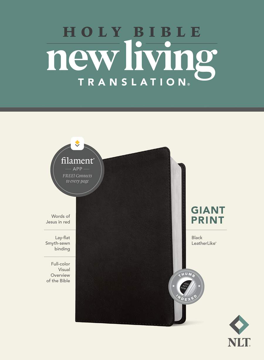NLT Giant Print Bible, Filament Edition, Black