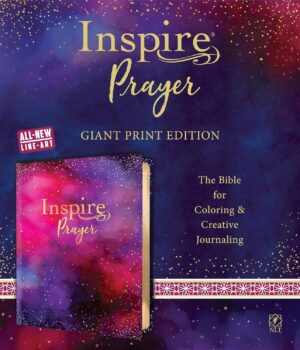 NLT Inspire PRAYER Bible Giant Print (LeatherLike, Purple)