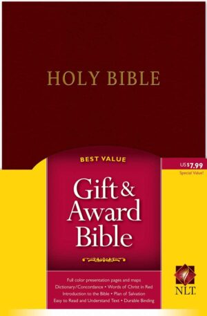 NLT Gift And Award Bible, Burgundy