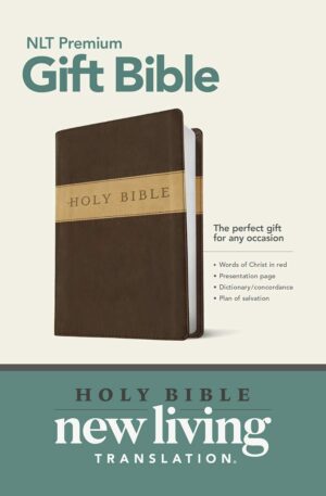 NLT Premium Gift Bible, Dark Brown/Tan