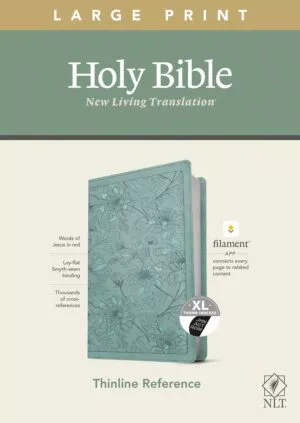 NLT Large Print Thinline Reference Bible, Filament Enabled E