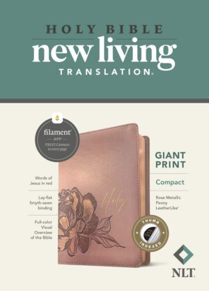 NLT Compact Giant Print Bible, Filament Edition, Rose
