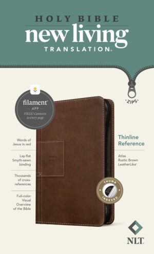 NLT Thinline Reference Zipper Bible, Filament Enabled
