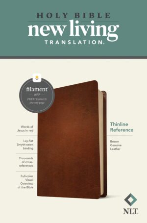 NLT Thinline Reference Bible, Filament Edition, Brown