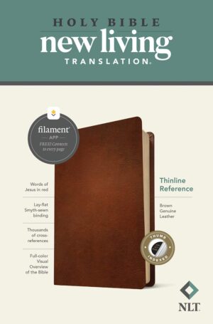NLT Thinline Reference Bible, Filament Edition, Brown