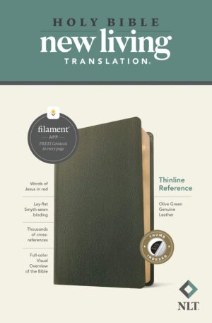NLT Thinline Reference Bible, Filament Edition, Green